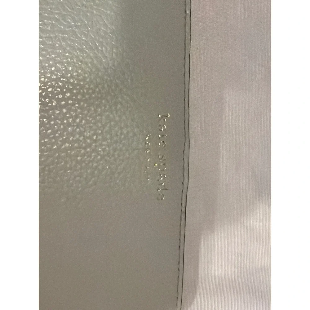 Kate Spade New York Bifold Slim Wallet Mint Green Red Leather Gold Logo